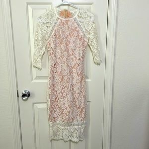 A white and lace dress